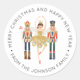 バレリナナナッツクラッカークリスマスホリデークラシックRoo ラウンドシール