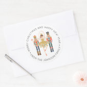 バレリナナナッツクラッカークリスマスホリデークラシックRoo ラウンドシール (封筒)