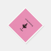 バレリナハッピーバースデーナプキンの名前。 スタンダードカクテルナプキン (角)