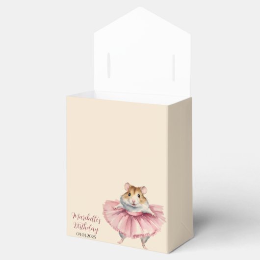 バレリナハムスターかわいい女の子誕生日ありがとう フェイバーボックス (オープン)