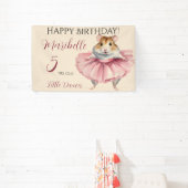 バレリナハムスターガールズパーソナライズされた誕生日 横断幕 (インサイチュ)