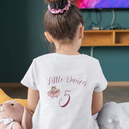 バレリナハムスターガールズパーソナライズされた誕生日 Tシャツ