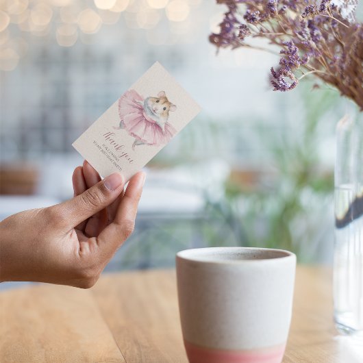 バレリナハムスターガールズ誕生日サンキューユユー サンキューカード