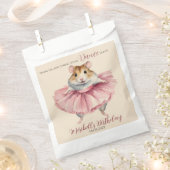 バレリナハムスターガールズ誕生日ダンスパーティー フェイバーバッグ (クリップ留めされた状態)