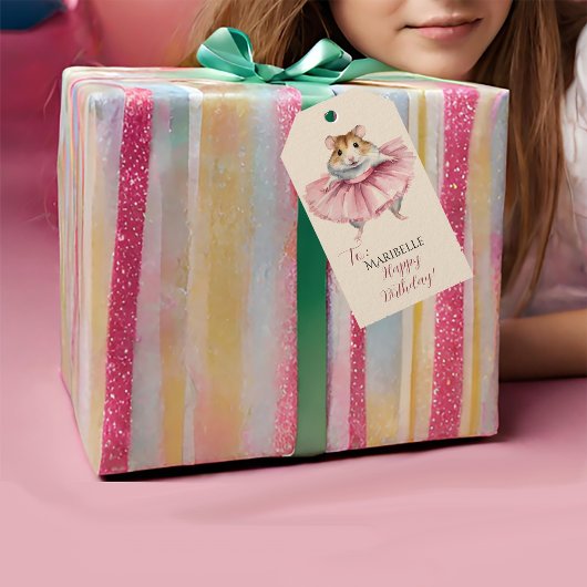 バレリナハムスターガールズ誕生日 ギフトタグ