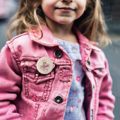 バレリナハムスターガールズ誕生日 パーソナライズされた 缶バッジ