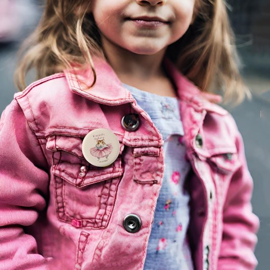 バレリナハムスターガールズ誕生日 パーソナライズされた 缶バッジ