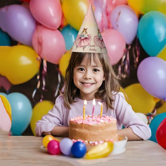 バレリナハムスターガールズ誕生日 パーティーハット