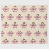 バレリナハムスターガールズ誕生日 ラッピングペーパー (フラット)