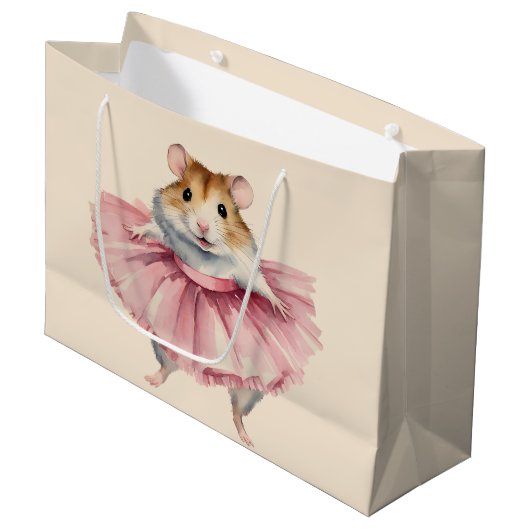 バレリナハムスターガールズ誕生日 ラージペーパーバッグ (正面アングル)