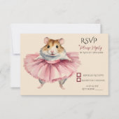 バレリナハムスターガールズ誕生日 出欠カード (正面)
