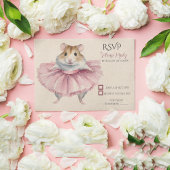 バレリナハムスターガールズ誕生日 出欠カード