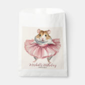 バレリナハムスターガール誕生日サンキューユー フェイバーバッグ (正面)