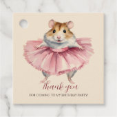 バレリナハムスター誕生日サンキューユー フェイバータグ (正面)
