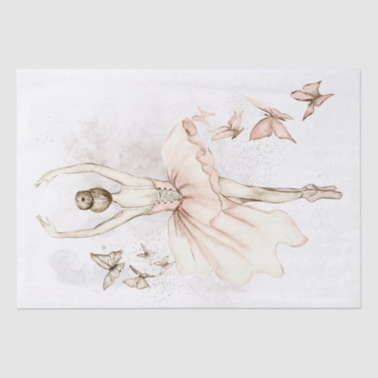 バレリナバタフライウォーター色 薄葉紙 (正面)