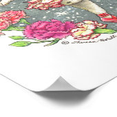 バレリナバニープリントカーネーション ポスター (角)