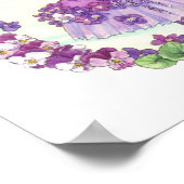 バレリナバニープリントバイオレット ポスター (角)