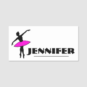 バレリナバレエダンサーダンススタジオ先生 名札