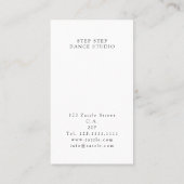 バレリナバレエダンス先生インストラクター 名刺 (裏面)