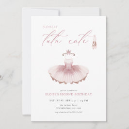 バレリナバレエツチュキュート2nd誕生日招待状 招待状