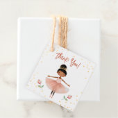 バレリナバレエピンク子供の誕生日 フェイバータグ (インサイチュ)