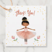バレリナバレエピンク子供の誕生日 フェイバータグ (正面)