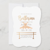 バレリナバースデーパーティー招待状 招待状 (正面)