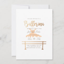 バレリナバースデーパーティー招待状 招待状