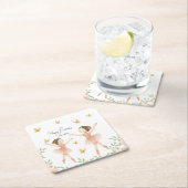 バレリナバースデーパーティー紙コースター スクエアペーパーコースター (インサイチュ)