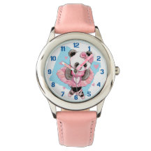 バレリナパンダピンクハートキッズ