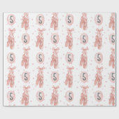 バレリナパーソナライズされたバレエダンサーピンク ラッピングペーパー (フラット)