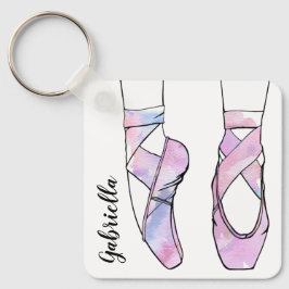 バレリナパーソナライズされたバレエ キーホルダー