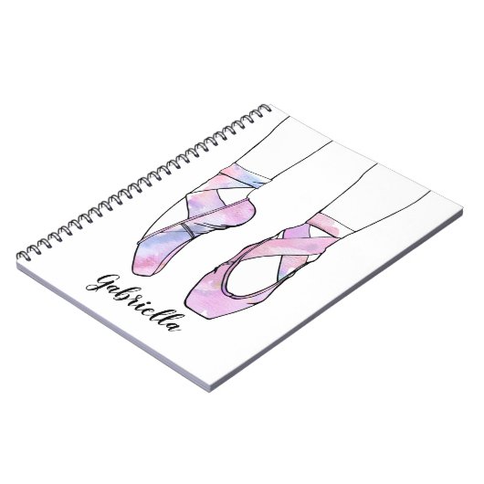 バレリナパーソナライズされたバレエ ノートブック (左側)