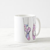 バレリナパーソナライズされたピンクバレエ コーヒーマグカップ (正面右)