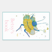 バレリナビー蔵書票 長方形シール (正面)