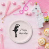 バレリナピルーエットインガーデングリーン ペーパープレート (パーティー)