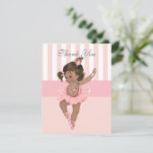 バレリナピンクツツストライプゥー花レースありがとう サンキューカード (スタンド正面)