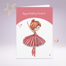 バレリナピンクツツ踊りガール誕生日