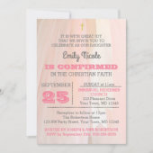 バレリナピンク確認招待状 招待状 (正面)