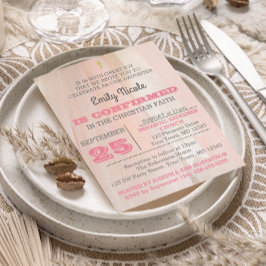 バレリナピンク確認招待状 招待状