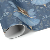 バレリナフェアリーパーソナライズされたガールズ誕生日 ラッピングペーパー (ロールコーナー)