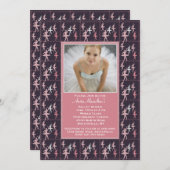 バレリナフォト招待状 招待状 (正面/裏面)