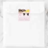 バレリナフレンズバースデーパーティーカスタムのお気に入り スクエアシール (バッグ)