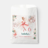 バレリナブロンドピンクティール（緑がかった色）フローラガーリー誕生日 フェイバーバッグ (正面)
