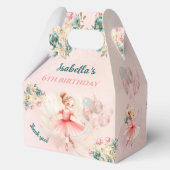バレリナブロンドピンクフローラガール誕生日中 フェイバーボックス (裏面)