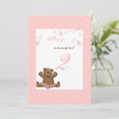 バレリナベア誕生日招待状 招待状 (スタンド正面)