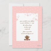 バレリナベア誕生日招待状 招待状 (裏面)