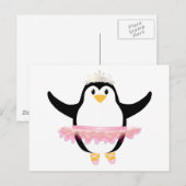 バレリナペンギン ポストカード (正面/裏面)