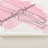 バレリナポインテシューズピンクウォーターカラー シェルパブランケット (3/4)