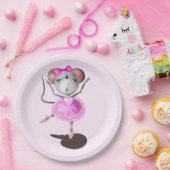 バレリナマウスおもしろい紙プレートバレエダンサー ペーパープレート (パーティー)